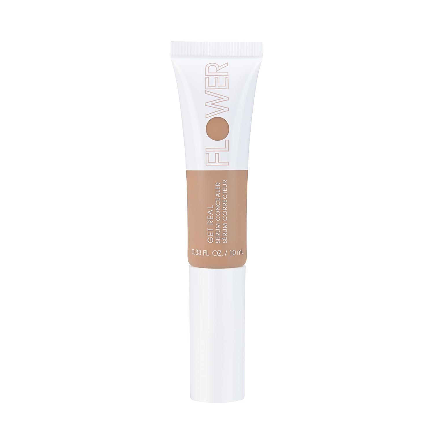 FLOWER BEAUTY By Drew Barrymore Get Real Serum Concealer  Brightens Skin + Blurs Blemishes  Hydrating Serum Sand