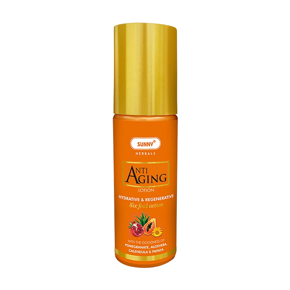Sunny Herbals Anti Aging Lotion | Enriched With Pomegranate, Aloevera, Calendula & Papaya | Hydrates & Maintains Skin Tone & Ela