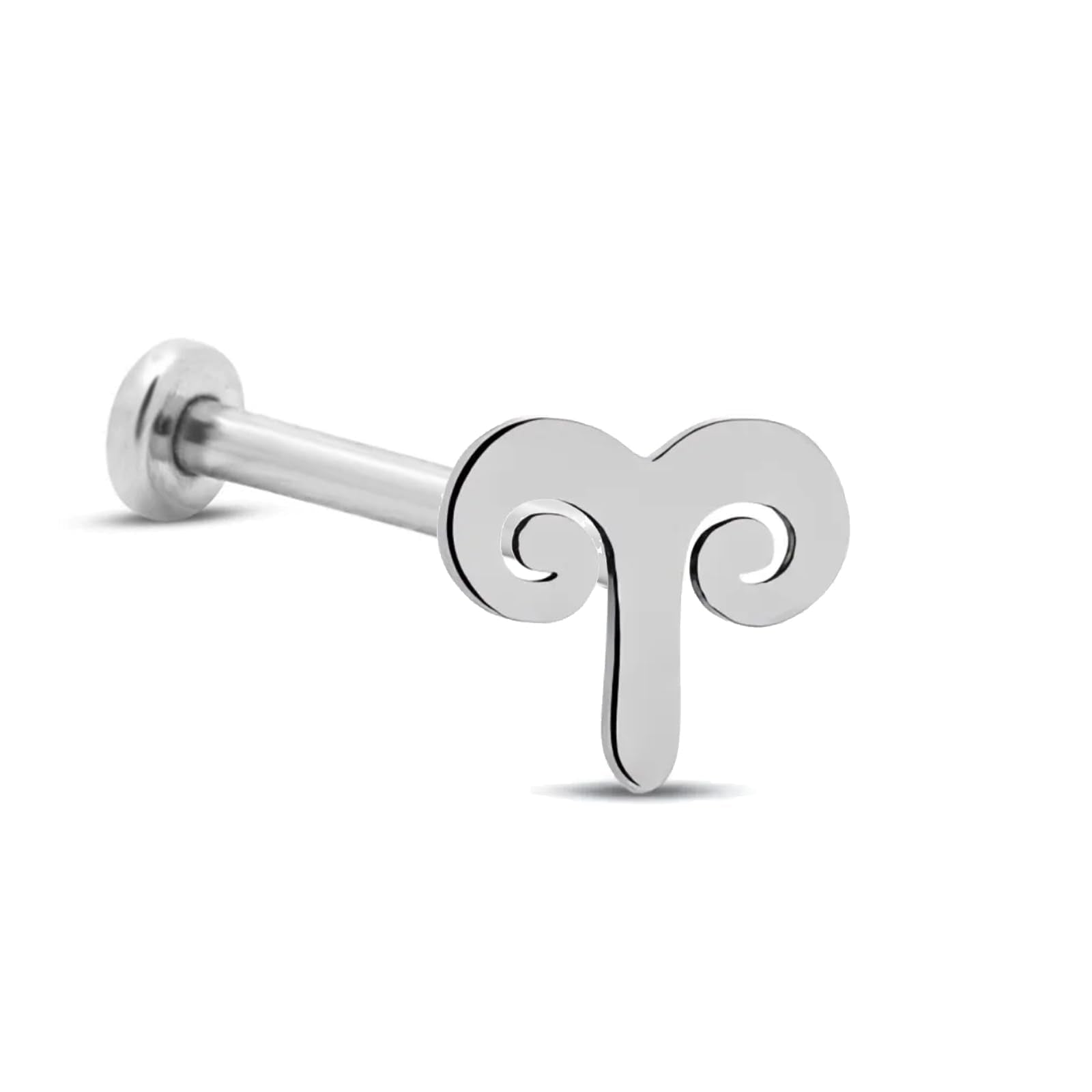NewkeepsR 16g-Titanium Threadless Zodiac 12 Constellation Astrology Jewelry Stud Earring-Aries