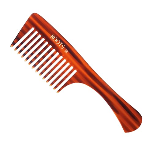Roots  Classic Brown Wide Teeth Handle Comb  Hair Comb For Men And Women  Style Your Hair HassleFree  Light Weight For Heal