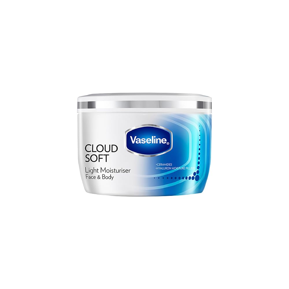Vaseline Cloud Soft, Light Moisturiser, 300 Ml, For Plump, Soft Skin, With Ceramides & Hyaluron Fillers, 10X Hydration Volume, N