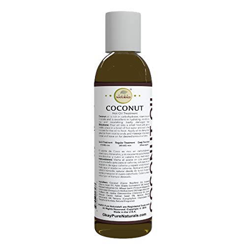 OKAY | Coconut Hot Oil Treatment | For All Hair Types & Textures | Deeply Penetrating | 100% Natural | Free of Paraben, Silicone