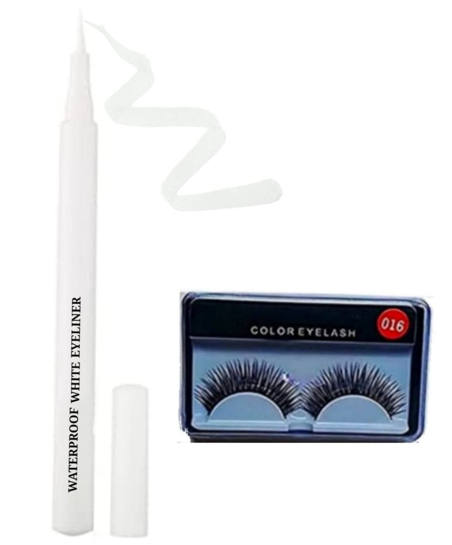 Crazy Huda Long Last White Eyeliner Pen With Eyelash Set Of 2