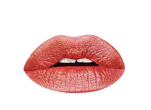 Aromi Copper Metallic Liquid Lipstick | Bronze Lip Color With Shimmery Finish, Long-Lasting, Waterproof, Vegan, Cruelty-Free, Ha