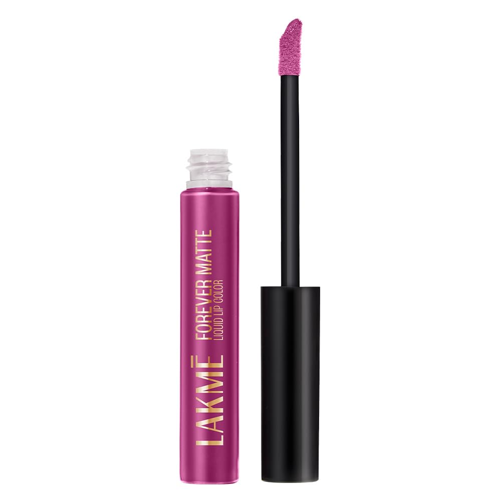 Lakme Forever Matte Liquid Lip Colour, Long-Lasting Liquid Lipstick, Lightweight & Transferproof, Smudgeproof - Pink Floss 5.6Ml