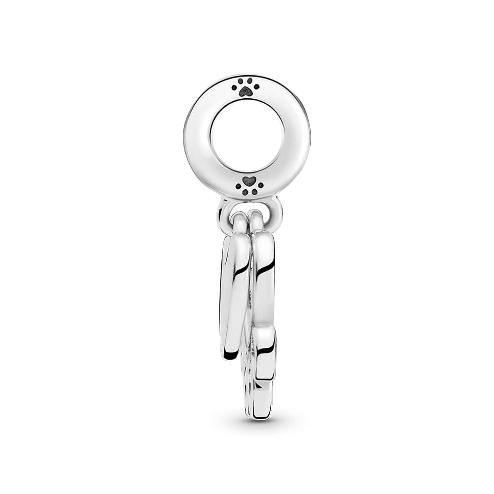 PANDORA Hearts & Paw Print Dangle Charm - Compatible Moments Bracelets - Jewelry for Women - Gift for Women - Made with Sterling