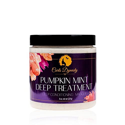 Curls Dynasty Pumpkin Mint Deep Treatment Masque Moisturizing Deep Conditioning Hair Mask For Curly Hair For Stronger Healthier
