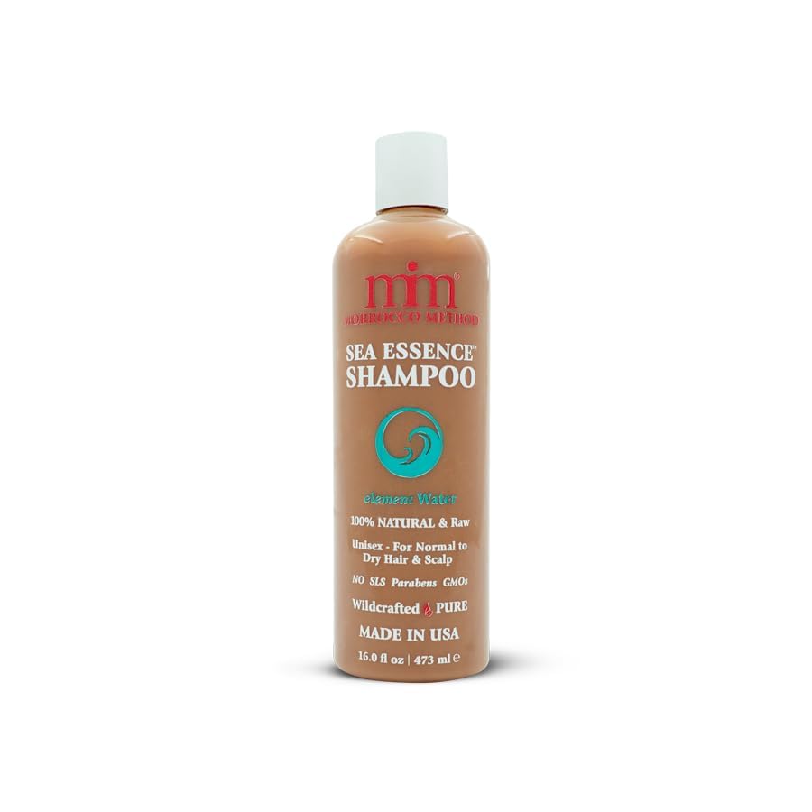 Morrocco Method Sea Essence Shampoo - 100% Natural & Raw. Unisex. For Normal to Dry Hair and Scalp. No SLS, Parabens or GMOs. M