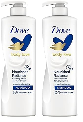 Dove Body Love Nourished Radiance Body Lotion For Very Dry Skin 48Hrs Moisturisation Paraben Free With Plant Based Moisturiser S
