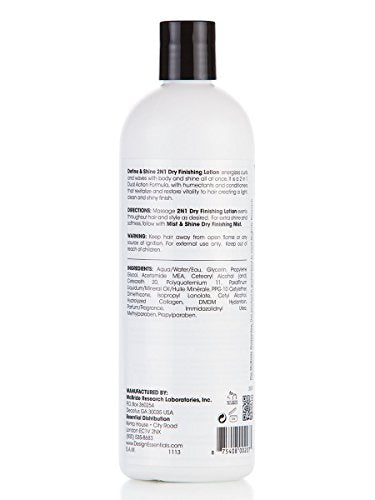Design Essentials Define & Shine 2-N-1 Dry Finishing Lotion, 16 Ounce