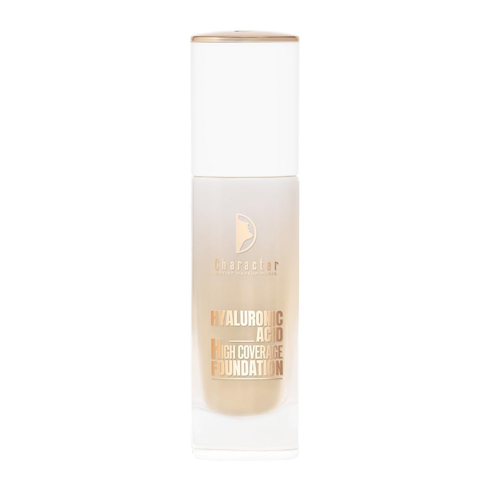 Character Hyaluronic Acid High Coverage Foundation 16Hr Long Wear | Full Coverage With Natural Matte Finish | SweatResistant,