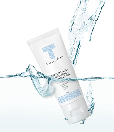TOULON Glycolic Acid Facial Cleanser: Alpha Hydroxy Face Wash with AHA, Vitamin C & Rose Hip to Exfoliate Dry, Sensitive Skin fo