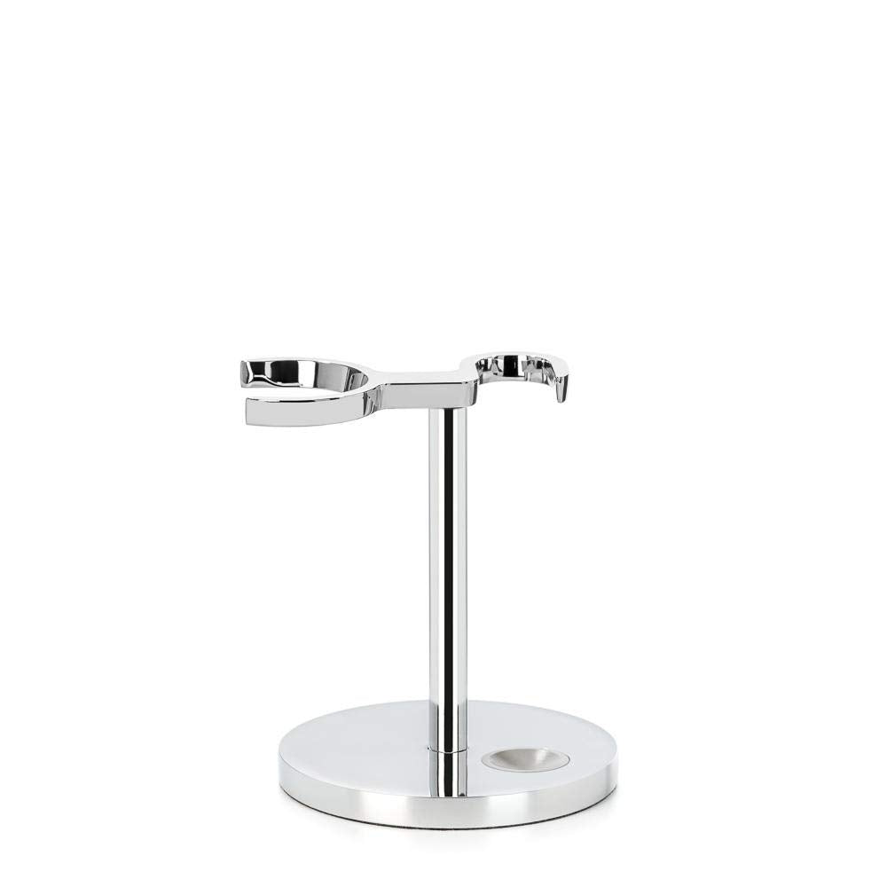 Mhle Universal Stand For Razors & Shaving Brushes | Shave Accessory | Chrome Modern Design