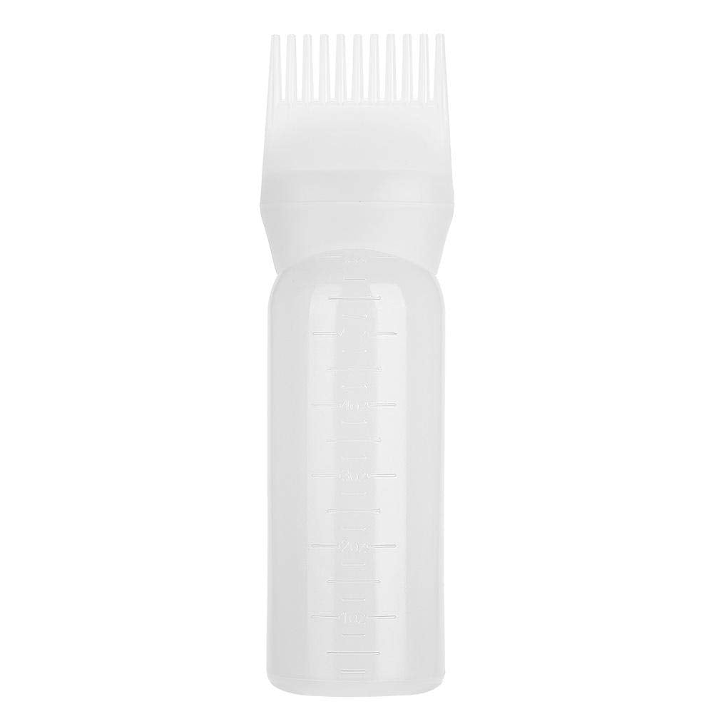 Laven Hair Color Applicator Bottles Shampoo Hair Color Oil Comb Applicator Tool Hair Coloring Dyeing for Salon Beauty(White)