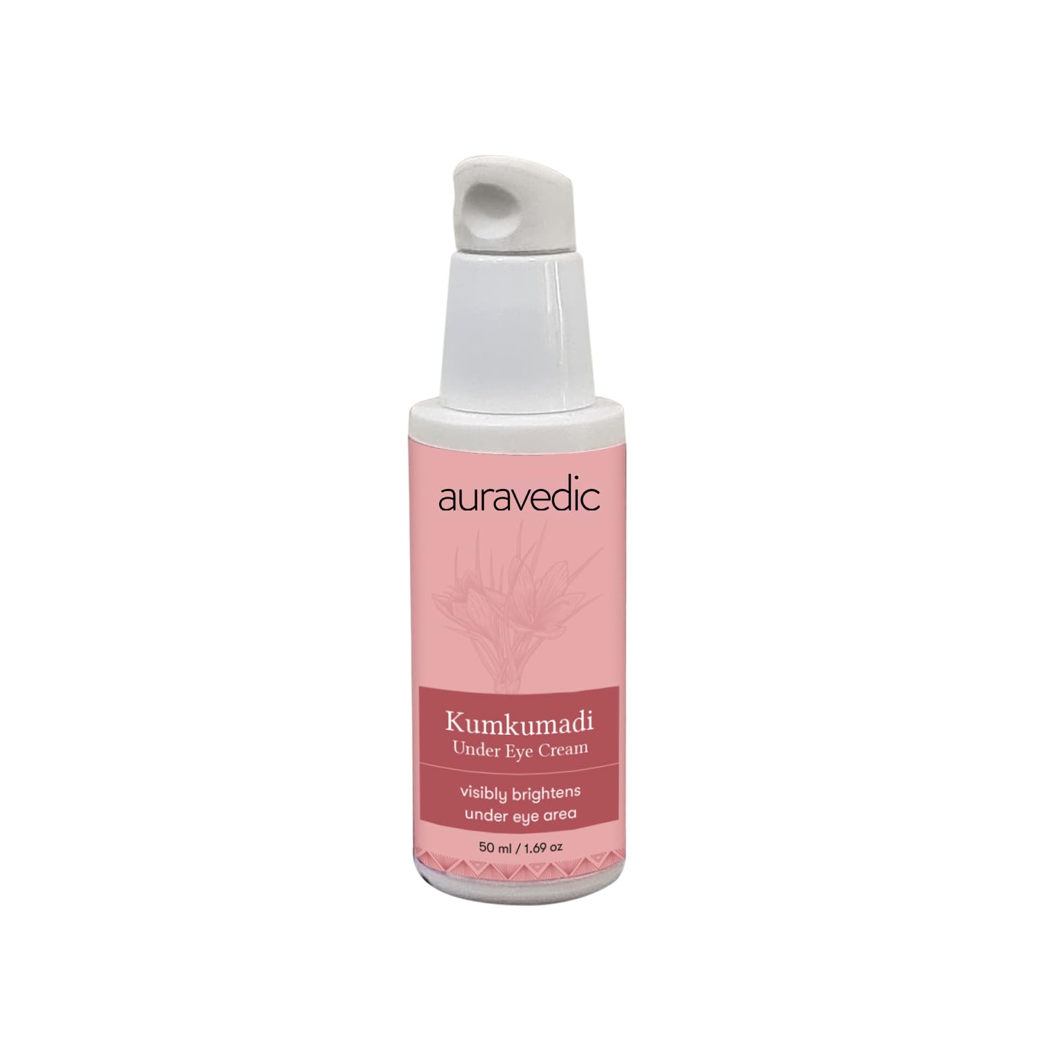 Auravedic Kumkumadi Under Eye Cream for Dark Circles | Reduces Puffiness, Bags & Wrinkles with Saffron Oil | Soothes Tired Eyes 