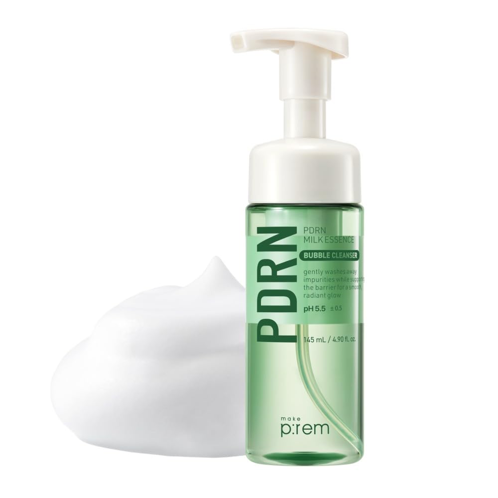 MAKE P:REM PDRN Milk Essence Bubble Cleanser, 4.90 fl.oz. (145mL)