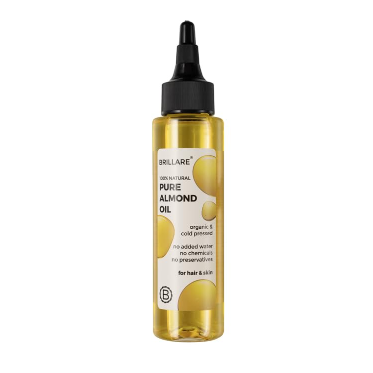 Brillare 100% Pure Cold Pressed Almond Oil | Organic Almond Oil For Hair Growth & Glowing Skin
