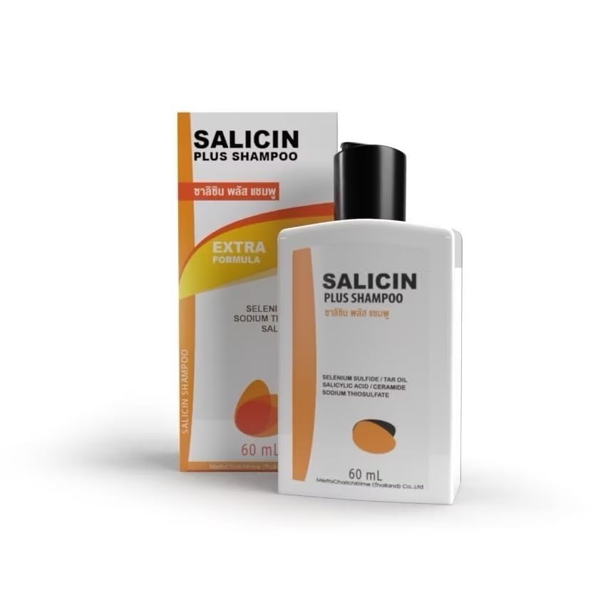 Salicin Plus Shampoo anti itch Psoriasis Dandruff Shampoo size 60ml