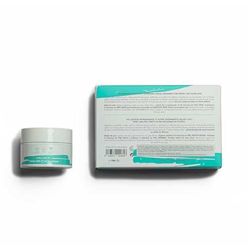 COCUNAT  Wondermask  Cleansing Face Mask  Detoxifies, Exfoliates and Closes and Refines Pores  Clay Mask  Combination and Oily S
