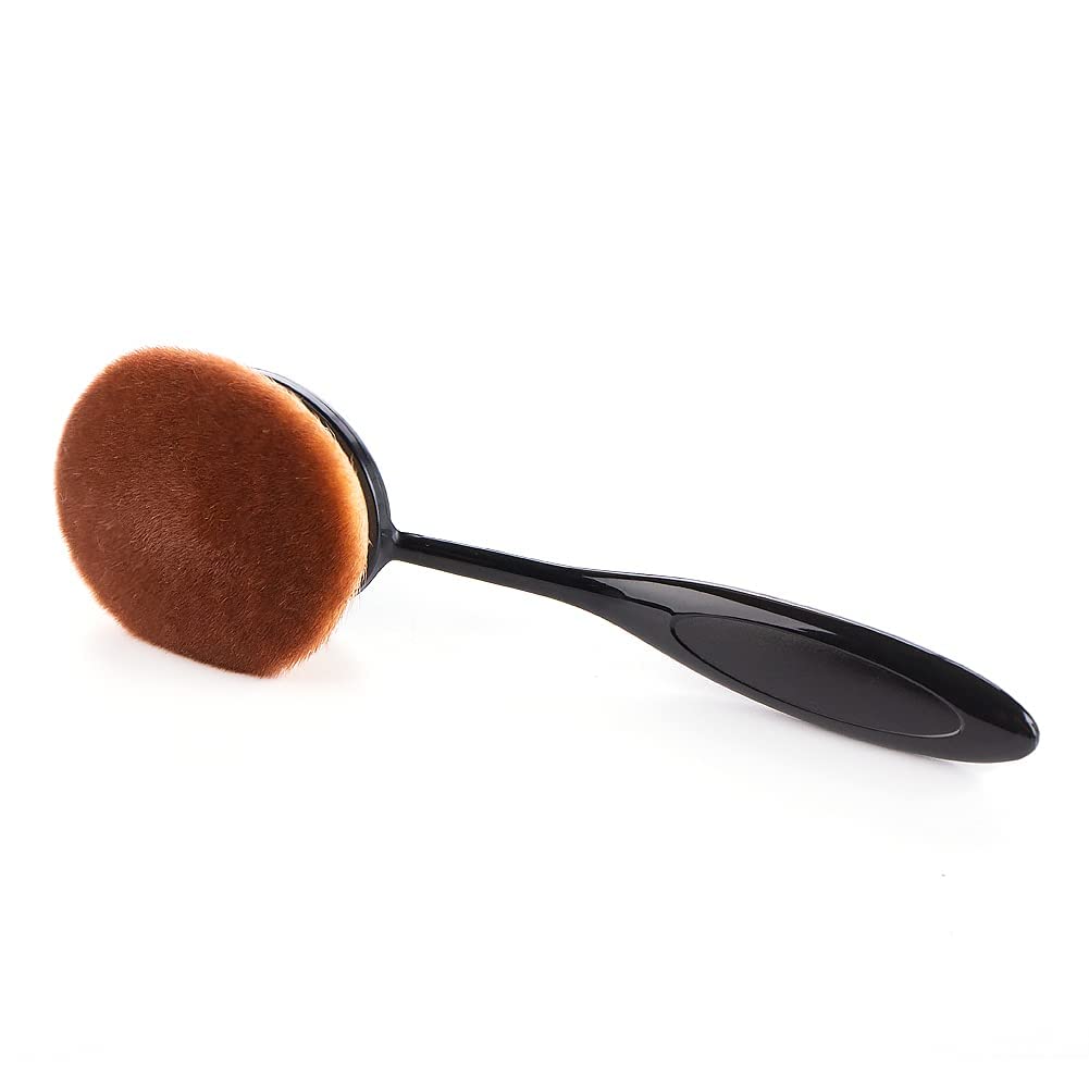 Yoseng Foundation Brush For Liquid Makeup,Oval Black Large Toothbrush Makeup Brushes Fast Flawless Application Liquid Cream Powd