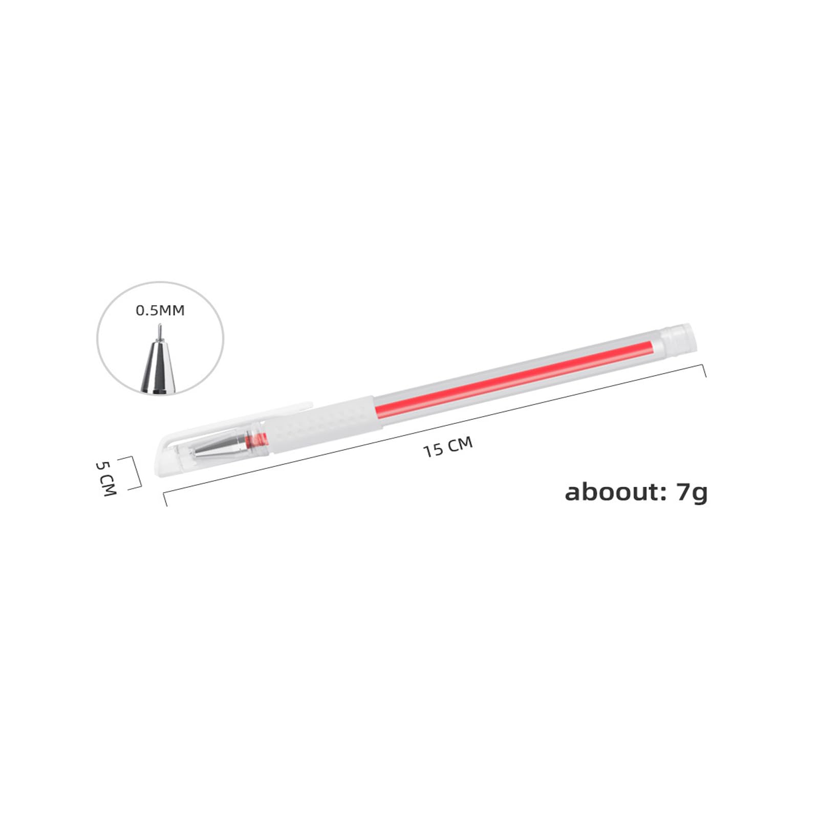 Teonei Eyebrow Microblading Marker Pen,Skin Marker Pen,Eyebrow Permanent Makeup Position Mapping Mark Tools (Red)