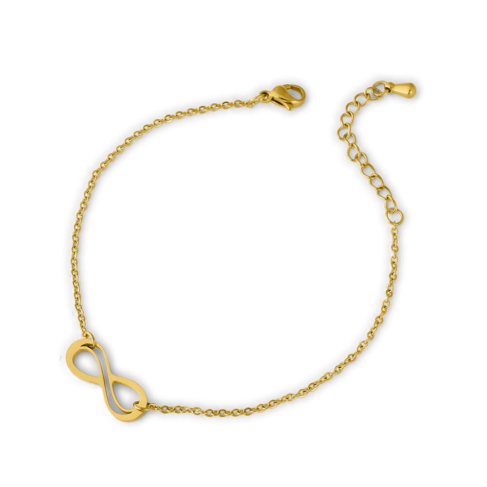 Palmonas 18K Gold Plated Infinity Charm Bracelet For Women  Gift For Girls & Women | Waterproof & AntiTarnish Bracelet
