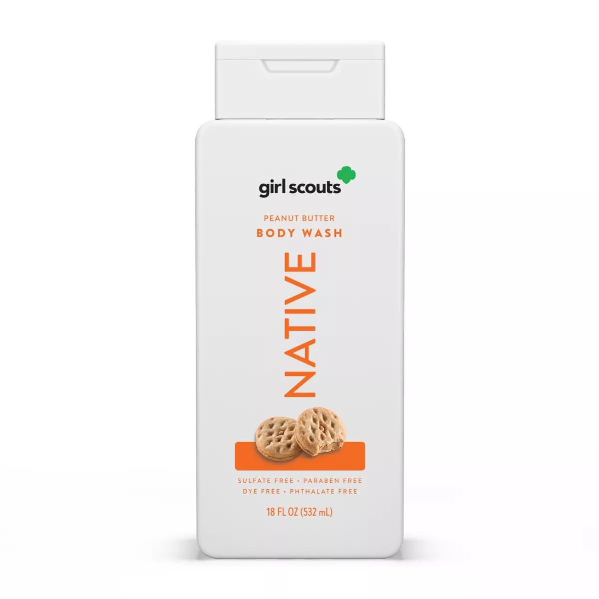 Native - Limited Edition Girl Scouts Cookies, Peanut Butter Body Wash, 18 oz