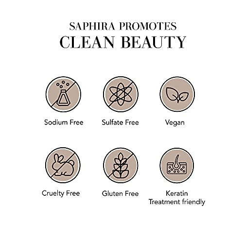 SAPHIRA Mineral Moisturizing Shampoo | Hydration and Shine for Dry, Damaged, Permed Hair & Scalp | Sulfate-Free, Vegan | Prevent