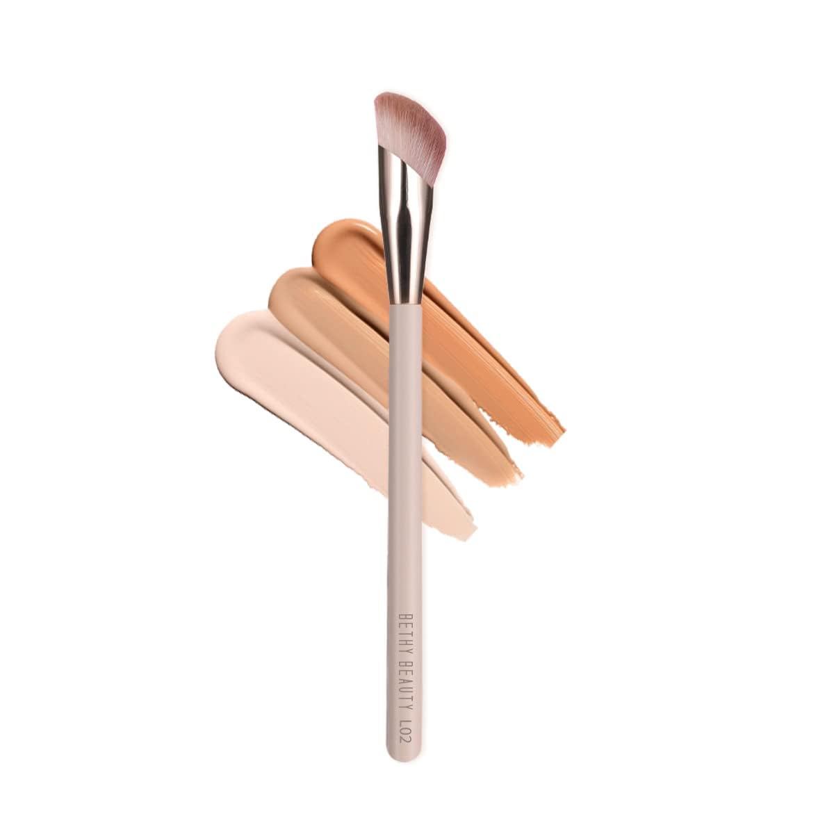 Bethy Beauty Bethy Beauty Angled Under Eye Concealer Brush, Finger Shape Nose Contour Makeup Brush For Liquid And Cream Blending