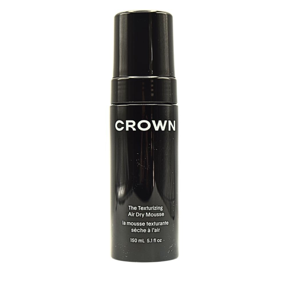 CROWN AFFAIR The Texturizing Air Dry Hair Mousse, Weightless Foam for Waves, Volume & Definition, Curl Enhancing & NonCrunchy, 