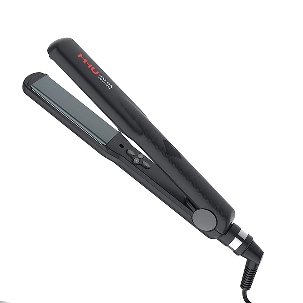 Professional Keratin Hair Straightener 1.25 Wide Flat Iron Hair Straightener Instant Heat Up Flat Iron 285?-450?, Dual Voltage,
