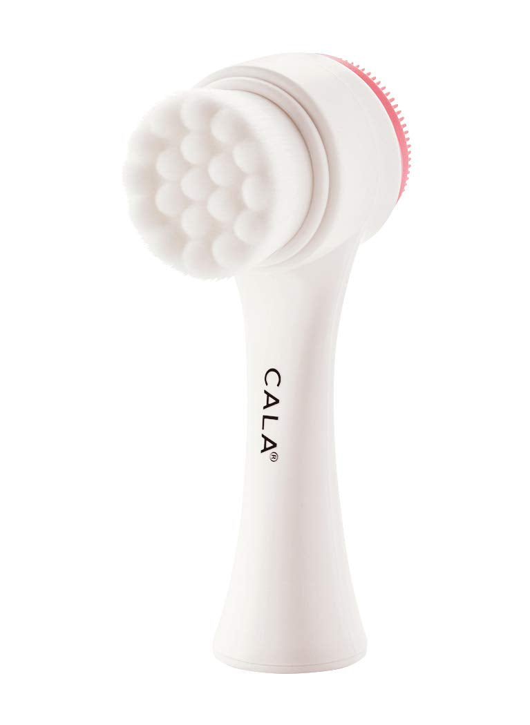 Cala Dualaction pink facial cleansing brush