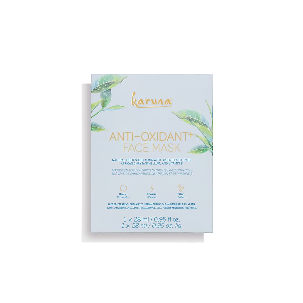 Karuna Anti-Oxidant+ Sheet Masks For Revitalized Skin, Moisturizing & Hydrating Face Masks Skincare Essential, Sheet Mask With G
