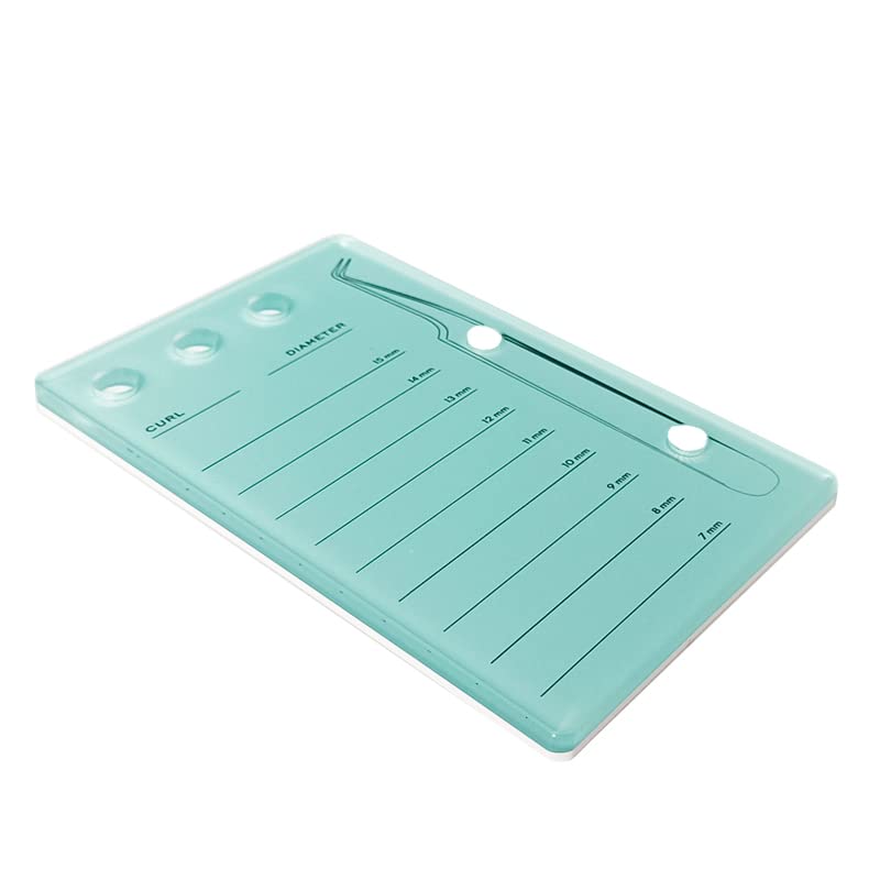 Eyelash Grafting Pallet, Acrylic Lash Tile holder, 7-15mm Scale Glue Cups Eyelash Extensions Storage Gasket Pads with Suction fo