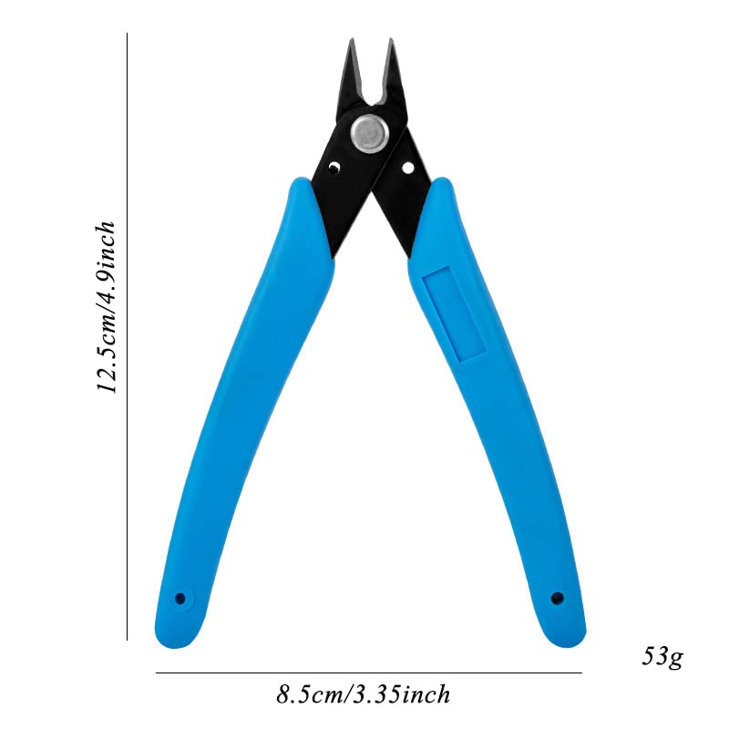 AKOAK 1 Pack Stainless Steel Nail Art Scissors, Rhinestone Remover, Metal Chain, Cutter, 5 Diagonal Pliers, Manicure Tools