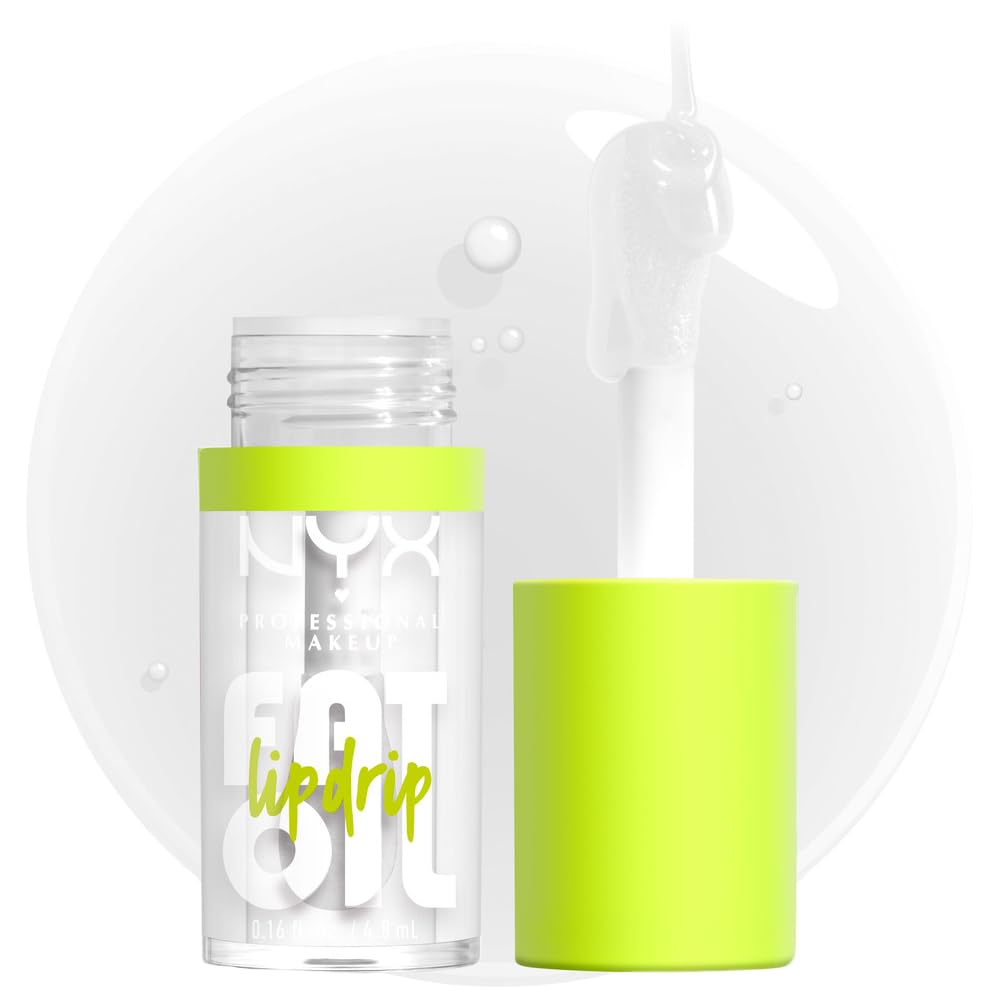 NYX PROFESSIONAL MAKEUP Fat Oil Lip Drip, Vegan Tinted Lip Oil, 0.16 Fl Oz, Up to 12 HR Hydration, Color 01 My Main