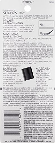 Laoraal Paris Cosmetics Voluminous Superstar Washable Mascara, Blackest Black, 1 Tube