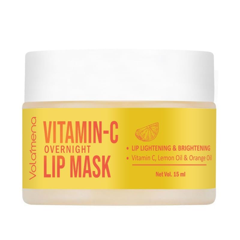 Volamena Lip Mask With Vitamin C And Lemon Lip Lightening For Dark Lips Balm For Women & Men 15 Ml