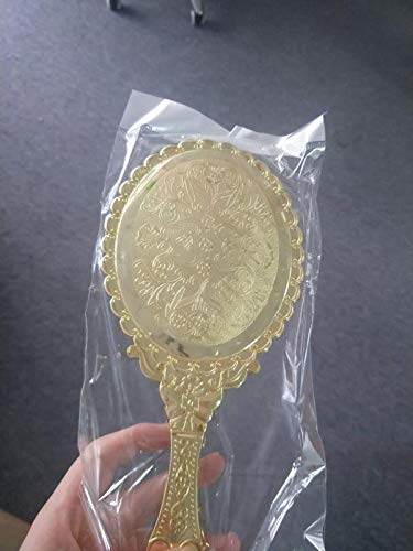 Jiuniu Handheld Mirror With Handle Vintage Compact For Personal Makeup Vanity Hand Held Mirror Tone Victorian Vanity Mirror