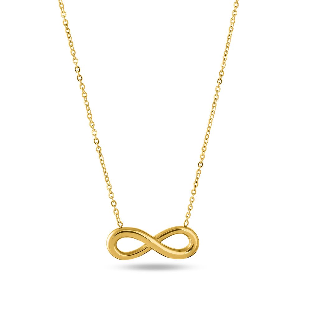 Palmonas 18K Gold Plated Golden Infinity Necklace For Women  Gift For Girls & Women | Waterproof & AntiTarnish Necklace