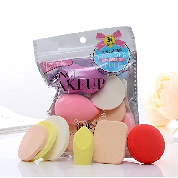 Niralasa Sponge Makeup 6 In 1 Beauty Blender Puff (Color May Vary) Set Of 6