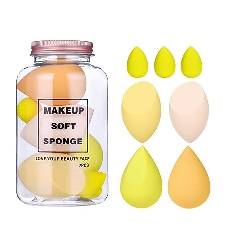 O3+ Makeup Sponge Set Beauty Blender With Egg Case, Soft Sponge For Liquid Foundation, Creams, And Powders Latex Free Wet And Dr