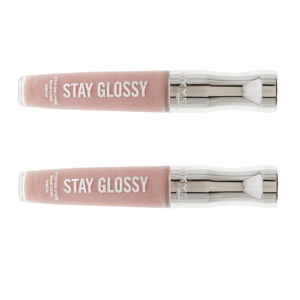 Pack Of 2 Rimmel Stay Glossy 6Hr Lip Gloss, Dorchester Rose # 110
