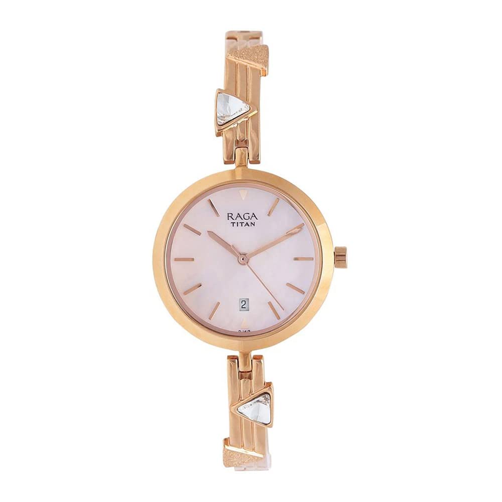 Titan Pink Dial Analog Watch For Women -Nr2606Wm04
