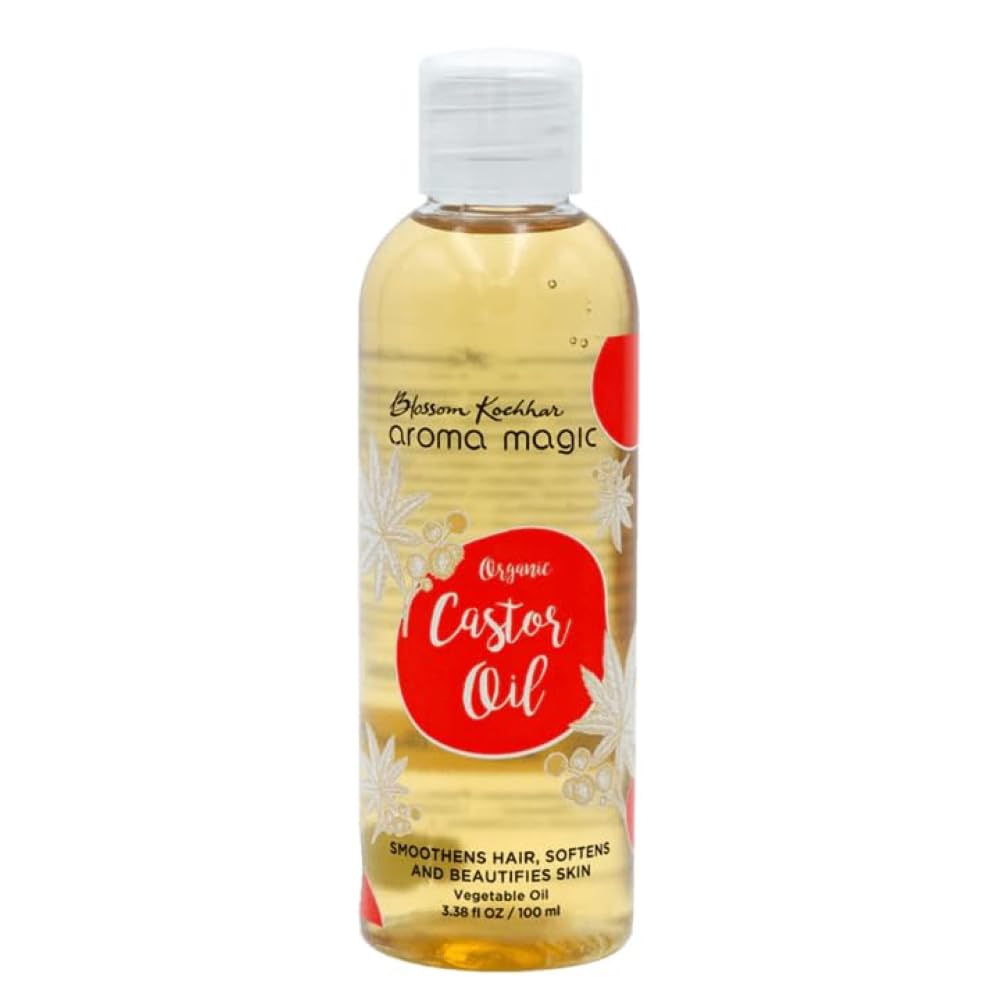 Aroma Magic Castor Oil | for Hair Growth, Skin, Eyelashes & Eyebrows | Pure & Natural Carrier Oil | Moisturizing Massage Oil for