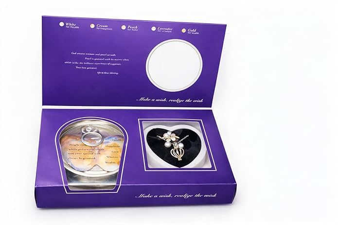 Zyphen Wish Pearl Necklace Gift Set With Bracelet | Best Gift For Valentine | Love Wish Pearl | Diy Necklace Kit | Gift For Girl
