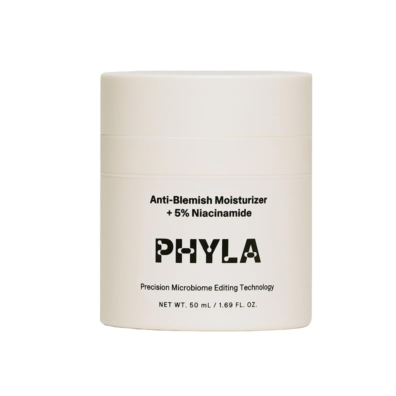 Phyla AntiBlemish Moisturizer + 5% Niacinamide  Lightweight Acne Moisturizer for Sensitive & AcneProne Skin, MicrobiomeFrien