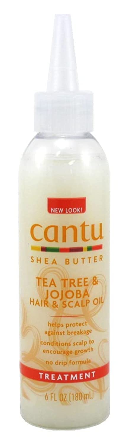 Cantu Shea Butter Tea Tree & Jojoba Hair & Scalp Oil 6 Ounce (180ml) (3 Pack)