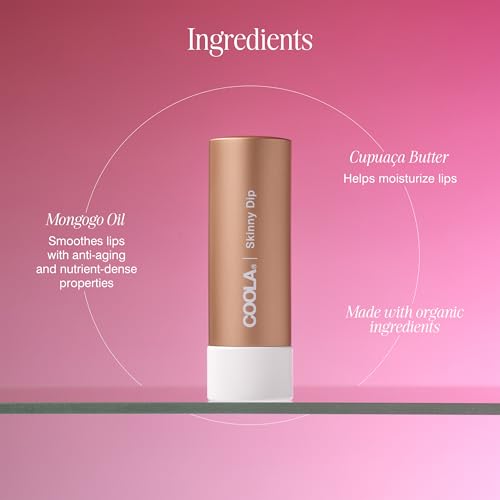 Coola Organic Tinted Lip Balm & Mineral Sunscreen With Spf 30, Dermatologist Tested Lip Care For Daily Protection, Vegan, Skinny