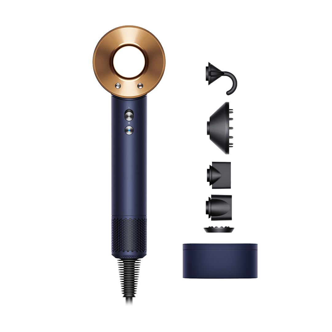 Dyson Supersonic Hair Dryer|Fast Drying|No Heat Damage|5 Attachments|7 Styling, 3 Speed & 3 Heat Settings|Travel Friendly|Unisex
